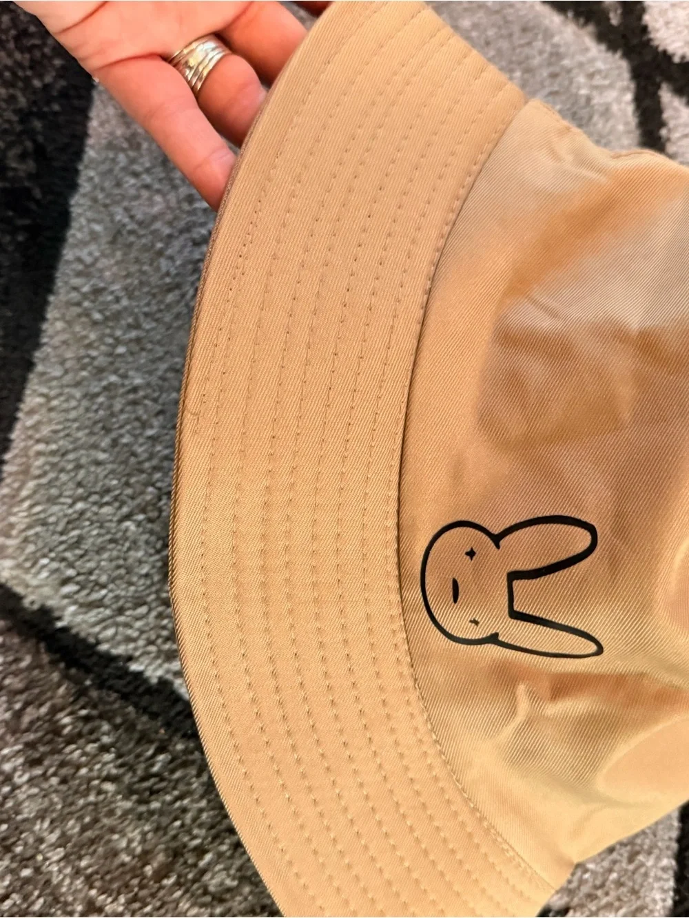 Tan Bunny Logo Bucket Hat - Unbranded